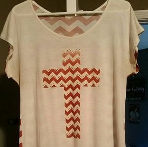 Orange and white stripped shirt